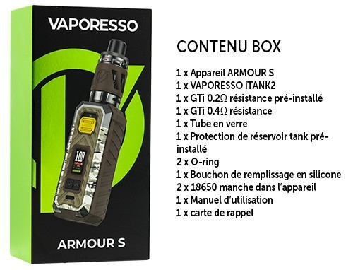 Armour S (Accu Non Fourni)