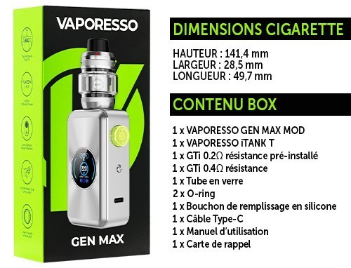  Gen Max (Accus non fournis)