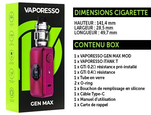  Gen Max (Accus non fournis)