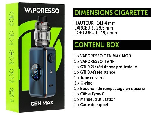  Gen Max (Accus non fournis)